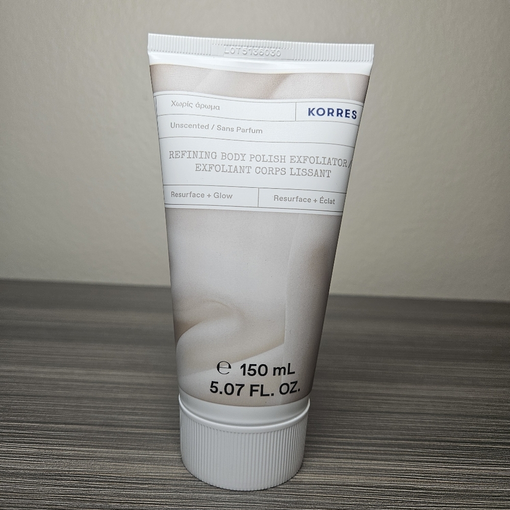 Korres Unscented Refining Body Polish Exfoliator 5oz Resurface & Glow